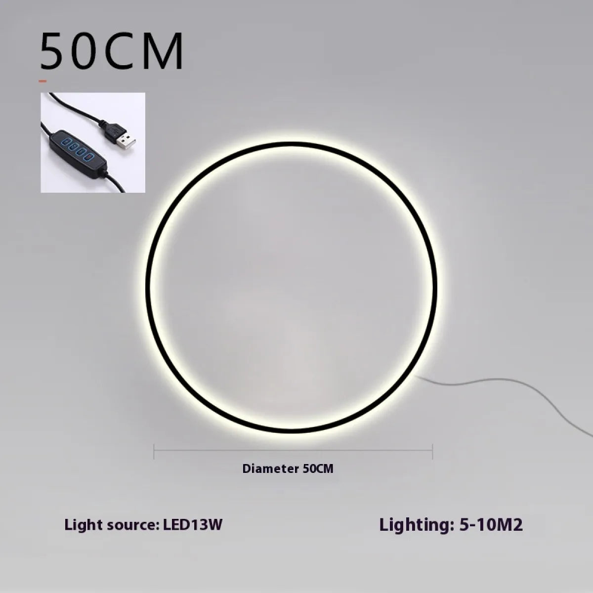 Ronde Moderne Wandlamp.