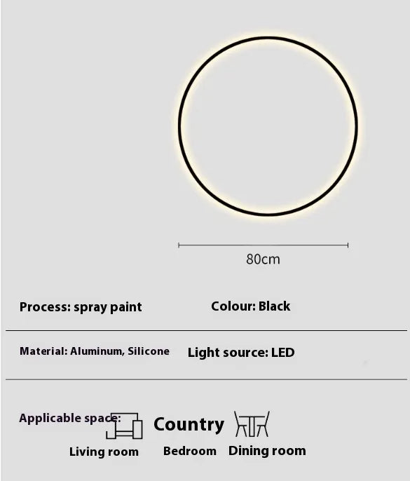 Ronde Moderne Wandlamp.
