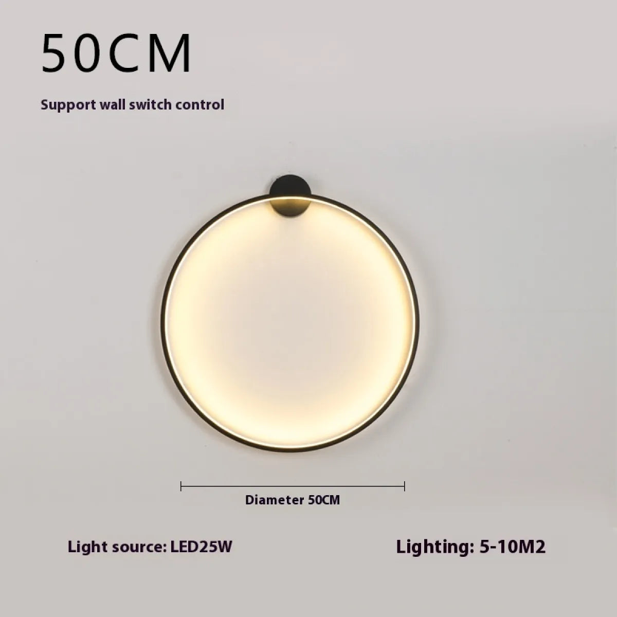 Ronde Moderne Wandlamp.